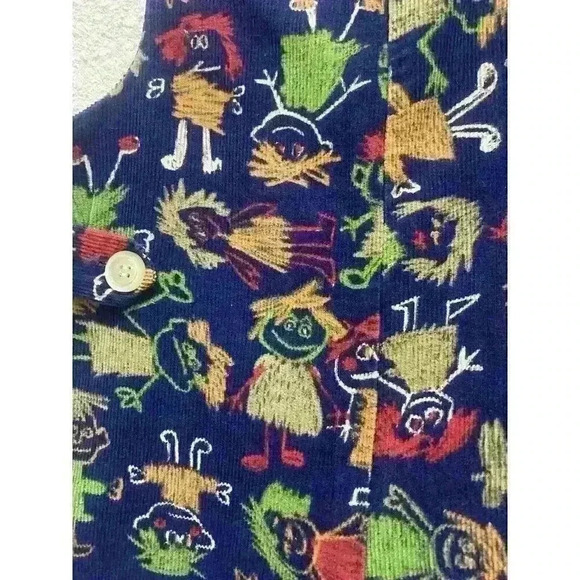 Vintage 70s Health Tex Stantogs Corduroy Overalls Baby 2T‎ USA Blue - Picture 4 of 6